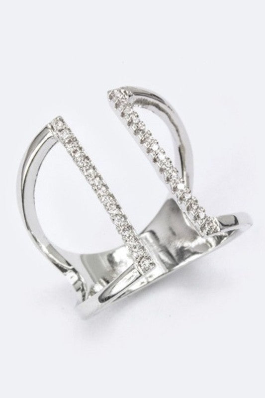 CZ T-Bar Iconic Ring