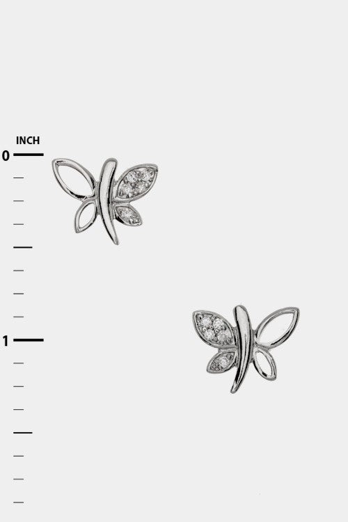 CZ Butterfly Studs