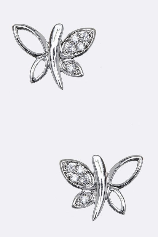 CZ Butterfly Studs