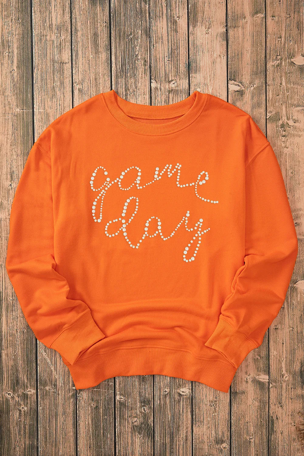 GAME DAY Round Neck Long Sleeve Sweatshirt