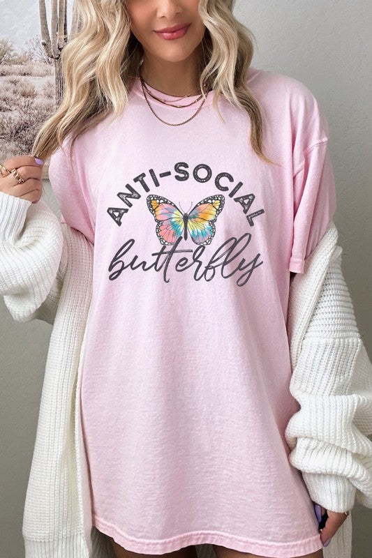 Anti-Social Butterfly Comfort Colors Graphic Tee