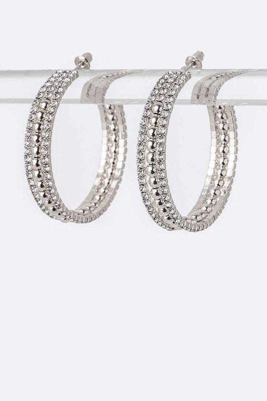 40 MM Rhinestone Iconic Hoop Earrings