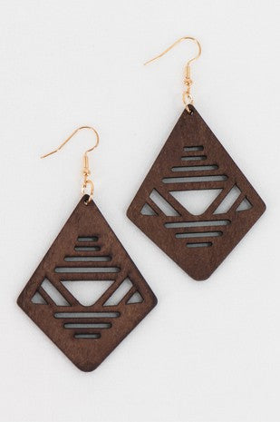 Bohemian Wooden Earrings