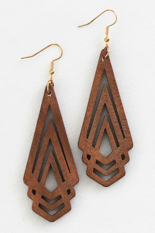 Bohemian Wooden Earrings