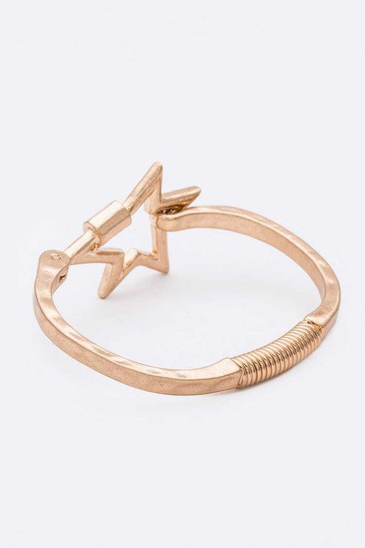 Star Hammered Flex Bangle