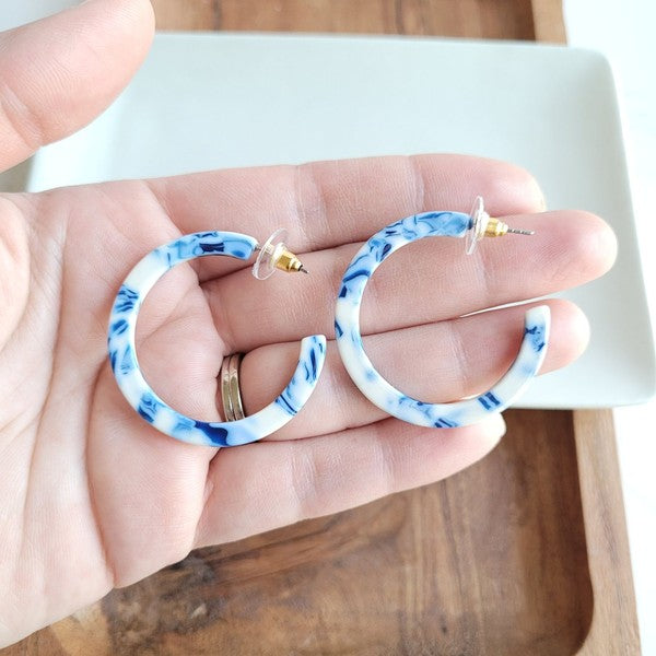 Camy Hoops - Greek Goddess Blue