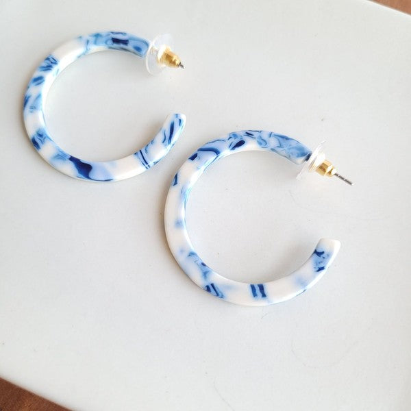 Camy Hoops - Greek Goddess Blue