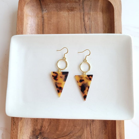 Olivia Earrings - Tortoise