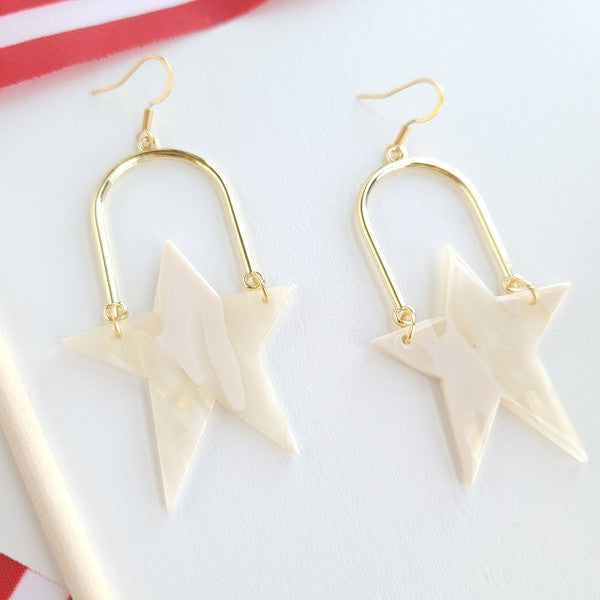 Rosie Star Earrings - Ivory