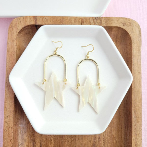 Rosie Star Earrings - Ivory