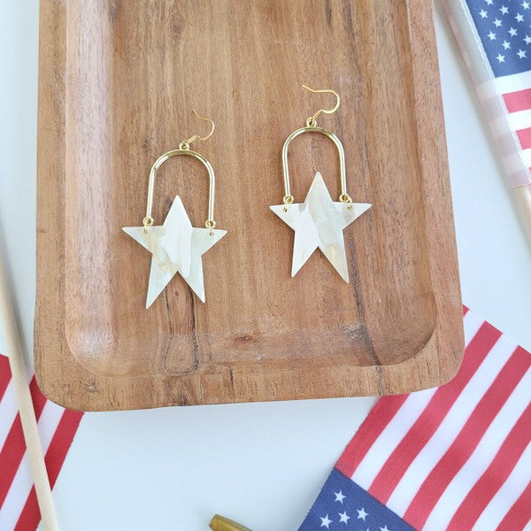 Rosie Star Earrings - Ivory