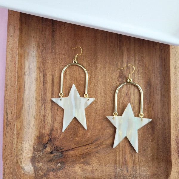 Rosie Star Earrings - Ivory