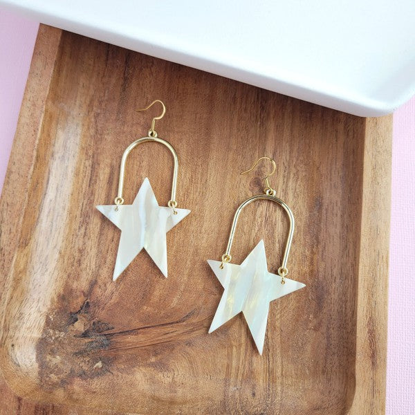 Rosie Star Earrings - Ivory