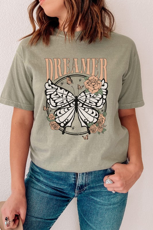 Dreamer Butterfly Comfort Colors Graphic Tee PLUS