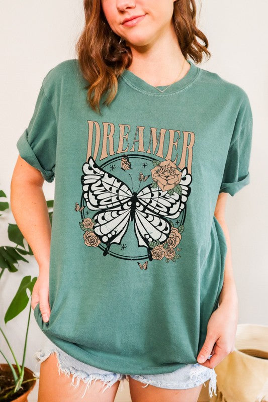 Dreamer Butterfly Comfort Colors Graphic Tee PLUS