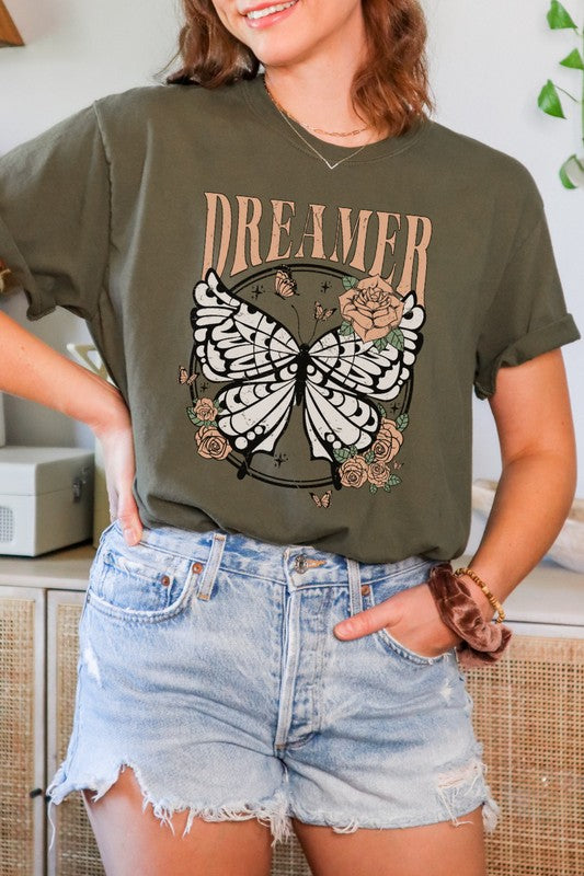 Dreamer Butterfly Comfort Colors Graphic Tee PLUS