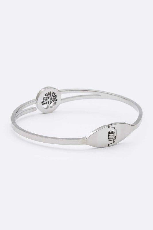 Stainless Steel Tree Hinge Bangle