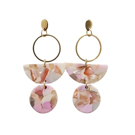 Wren Earrrings - Peachy Pink