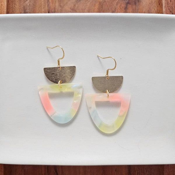 Irene Earrings - Iridescent Neon