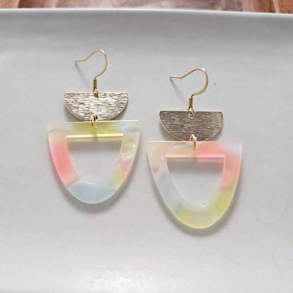 Irene Earrings - Iridescent Neon