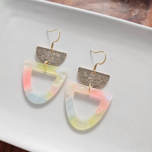 Irene Earrings - Iridescent Neon