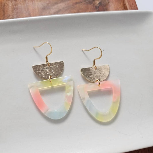 Irene Earrings - Iridescent Neon