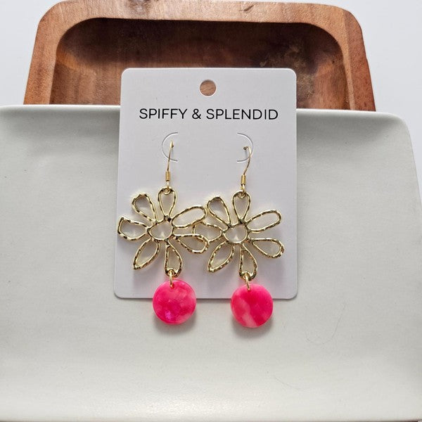 Maisy Earrings - Hot Pink