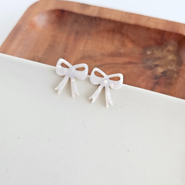 Bow Studs - White