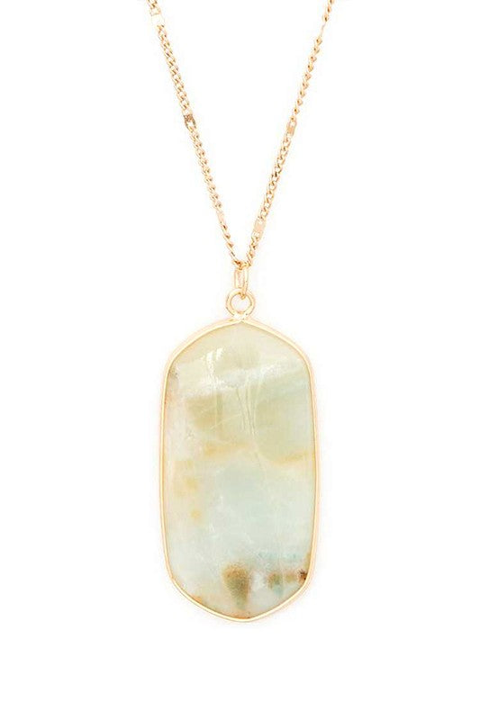 Natural Stone Pendant Necklace