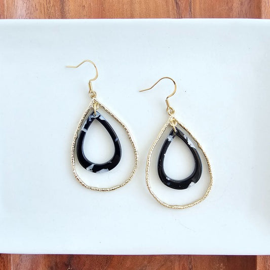 Savannah Earrings - Onyx Black