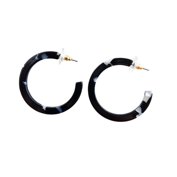 Camy Hoops - Onyx Black