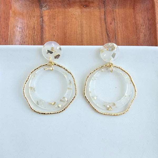 Georgia Earrings - Gold Flake