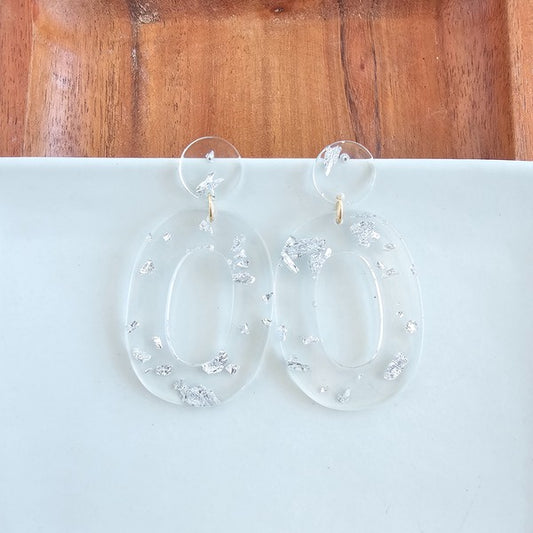 Sloan Earrings - Silver Foil