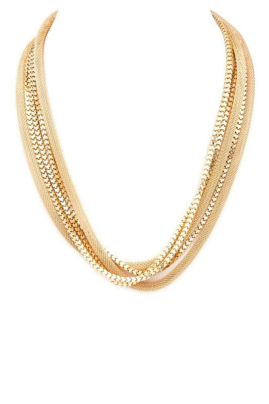 Mix Chain Layer Collar Necklace