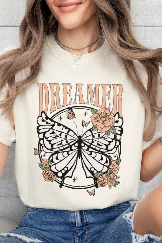 Dreamer Butterfly Comfort Colors Graphic Tee PLUS